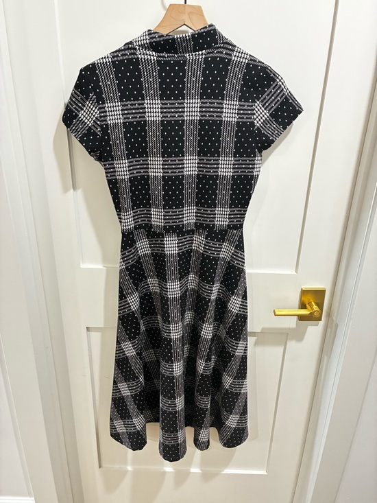 Maeve Anthropologie Zoe Plaid Mixed Print Tie Neck Fit Flare Dress Preppy Small Maeve Anthropologie Zoe Plaid Mixed Print Tie Neck Fit Flare Dress Preppy Small